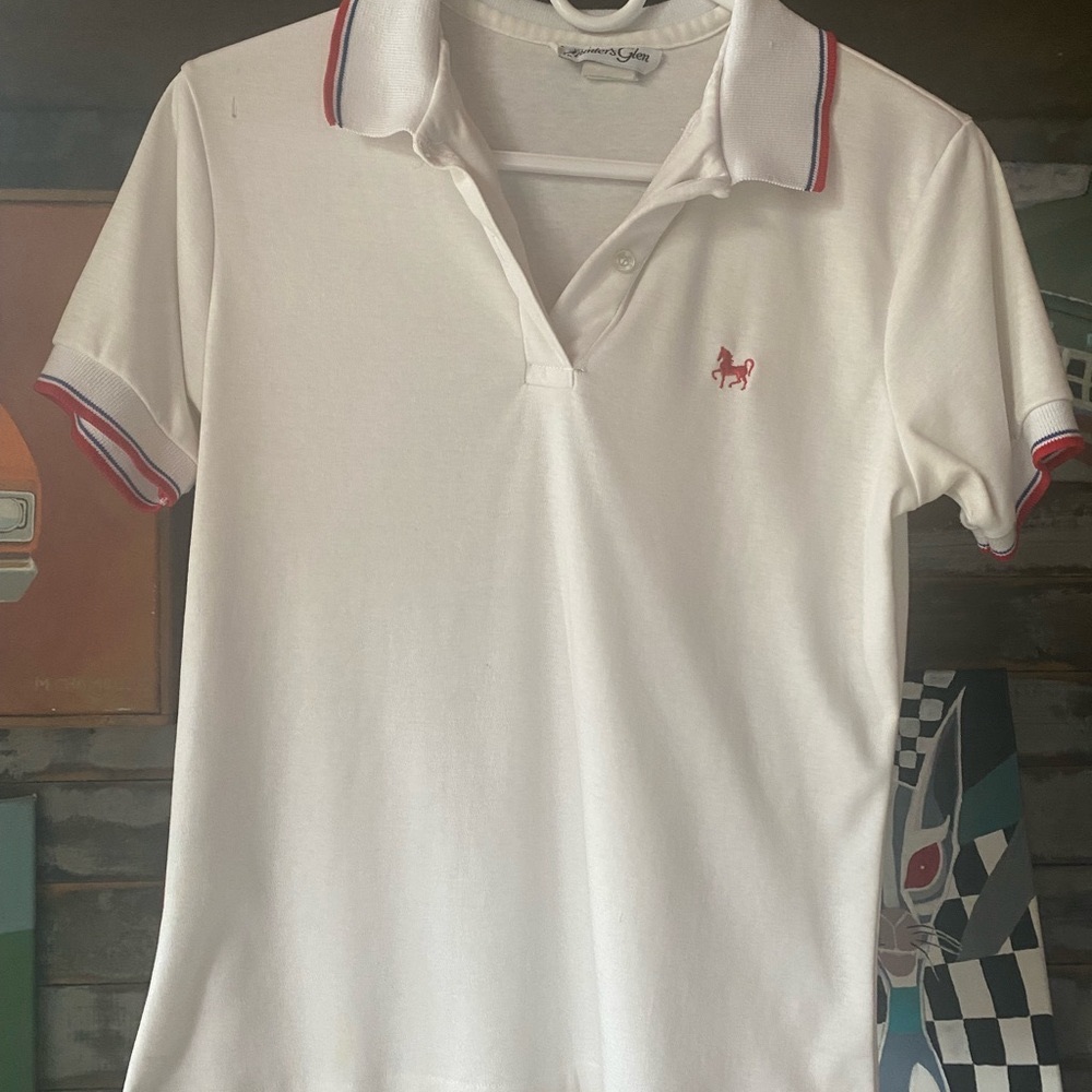Red and navy trimmed Hunter’s Glen Vintage Polo